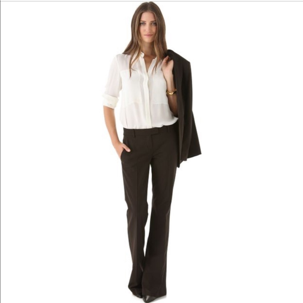 NEW Theory Black Lauren Tailor Cuffed Pants NWT!